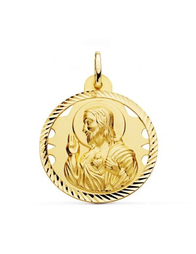 18K MEDALLA CRISTO SAGRADO...