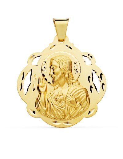 18K MEDALLA CRISTO SAGRADO...