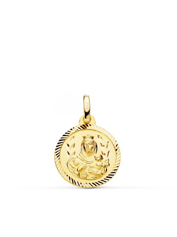 18K MEDALLA VIRGEN DEL CARMEN HELICE...