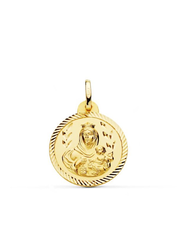 18K MEDALLA VIRGEN DEL CARMEN HELICE...