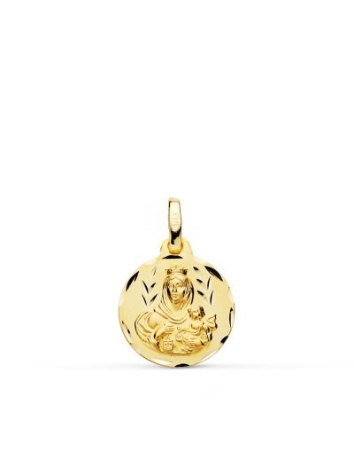 18K MEDALLA TALLADA VIRGEN...