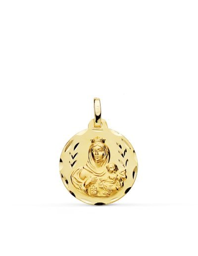 18K MEDALLA TALLADA VIRGEN...