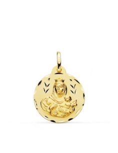 18K MEDALLA TALLADA VIRGEN...