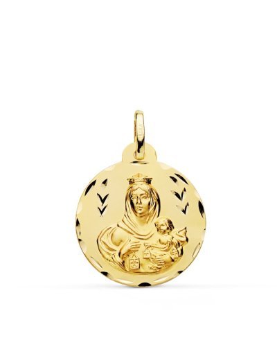 18K MEDALLA TALLADA VIRGEN...