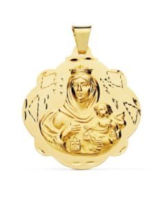 18K MEDALLA VIRGEN DEL...