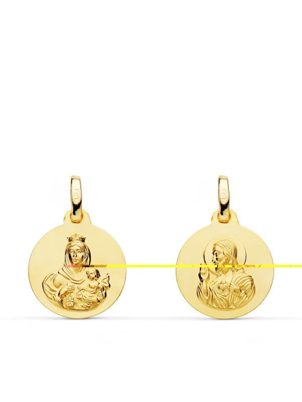 18K ESCAPULARIO LISO VIRGEN DEL...