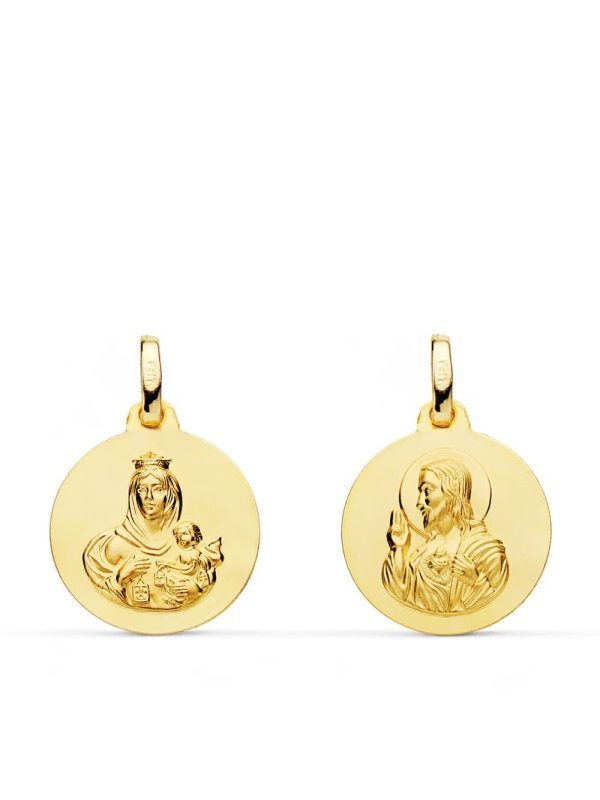 18K ESCAPULARIO LISO VIRGEN DEL...