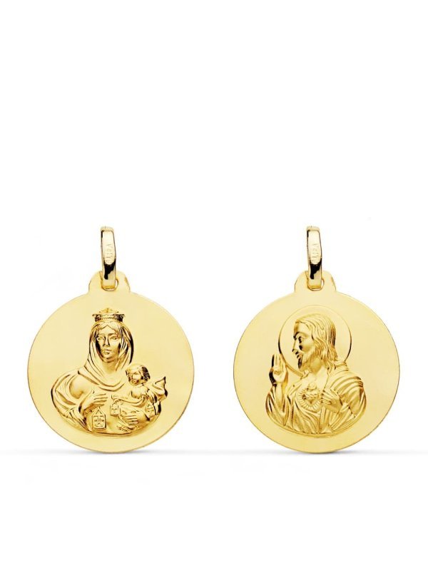 18K ESCAPULARIO LISO VIRGEN DEL...