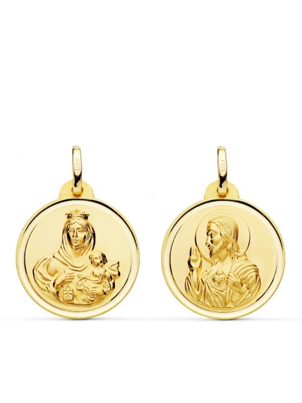 18K ESCAPULARIO BISEL VIRGEN DEL...