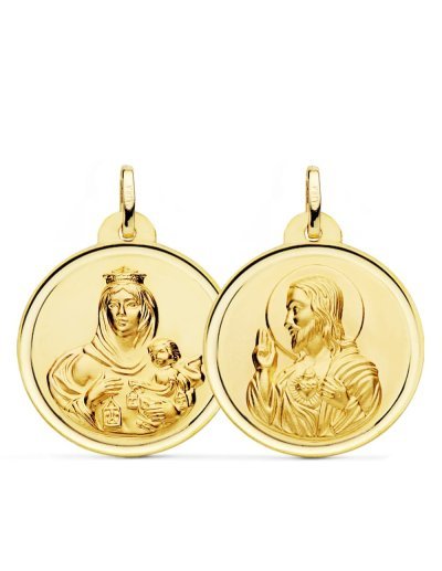 18K ESCAPULARIO VIRGEN DEL...