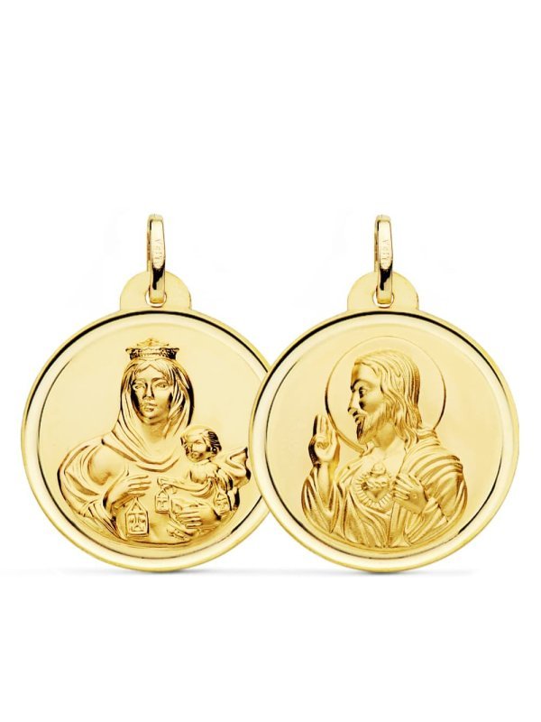 18K ESCAPULARIO VIRGEN DEL CARMEN...