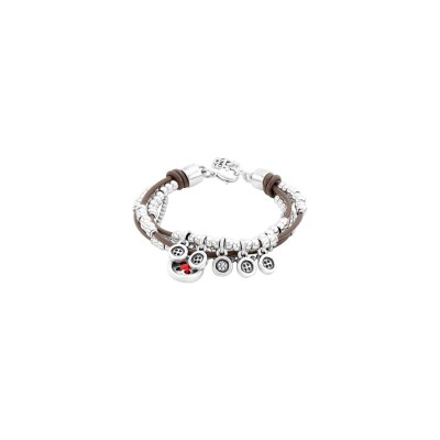PULSERA 3 TIRAS DE CUERO...