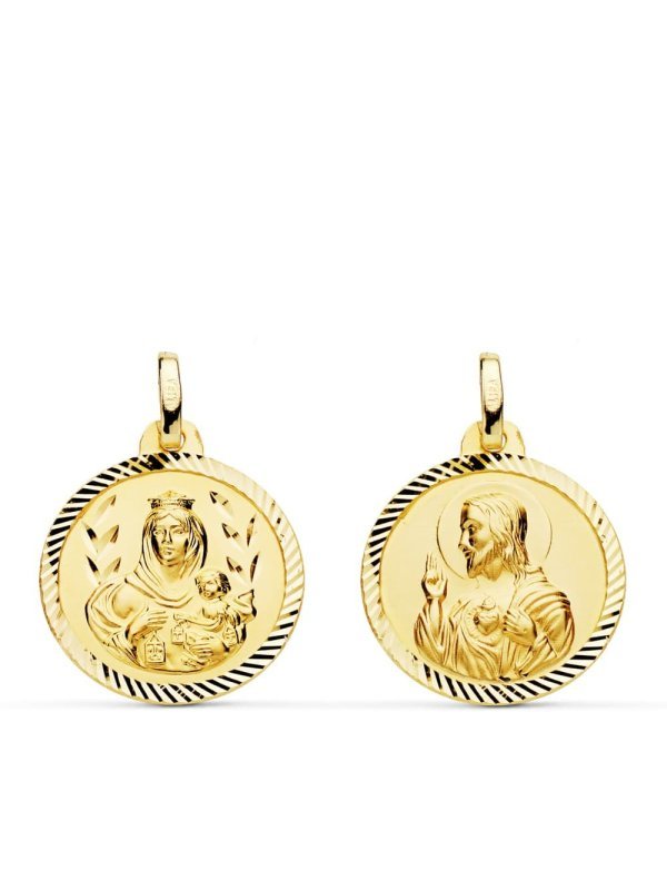 18K ESCAPULARIO HELICE VIRGEN DEL...