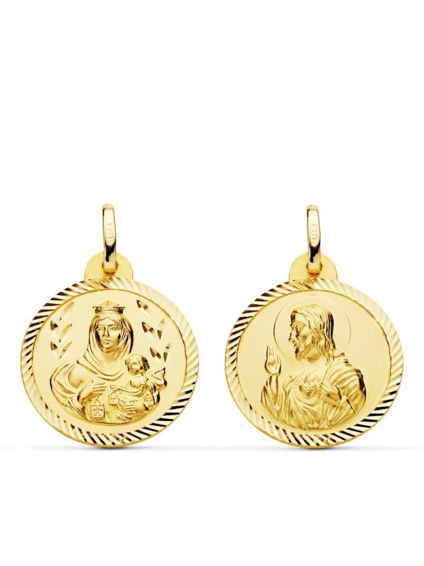 18K ESCAPULARIO HELICE VIRGEN CARMEN...