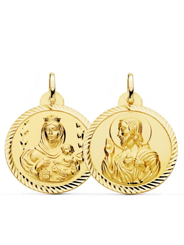 18K ESCAPULARIO HELICE VIRGEN DEL...