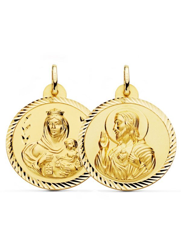 18K ESCAPULARIO HELICE VIRGEN CARMEN...