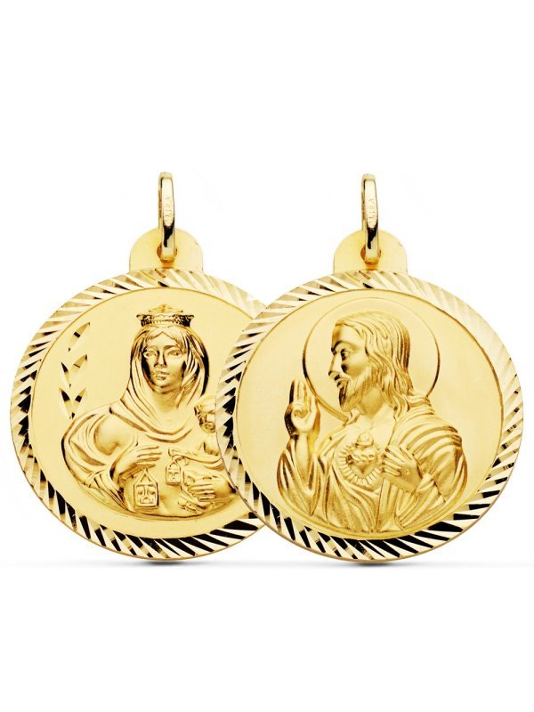 18K ESCAPULARIO HELICE VIRGEN CARMEN...