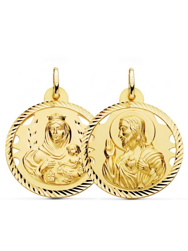 18K ESCAPULARIO HELICE CALADO VIRGEN...
