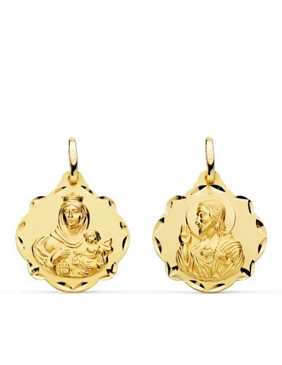 18K ESCAPULARIO VIRGEN DEL...