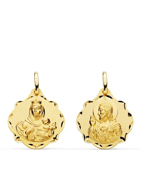 18K ESCAPULARIO VIRGEN DEL CARMEN Y...
