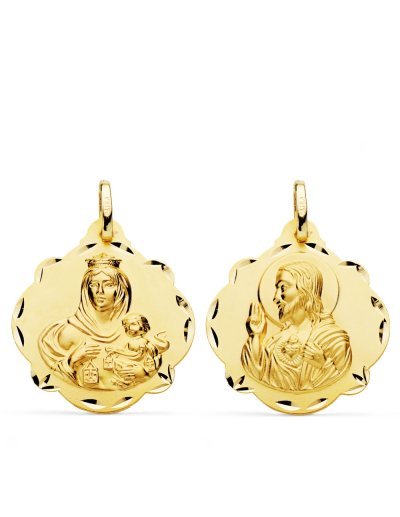 18K ESCAPULARIO VIRGEN DEL...