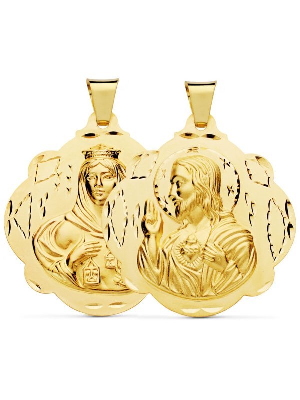 18K ESCAPULARIO PANDERETA VIRGEN DEL...