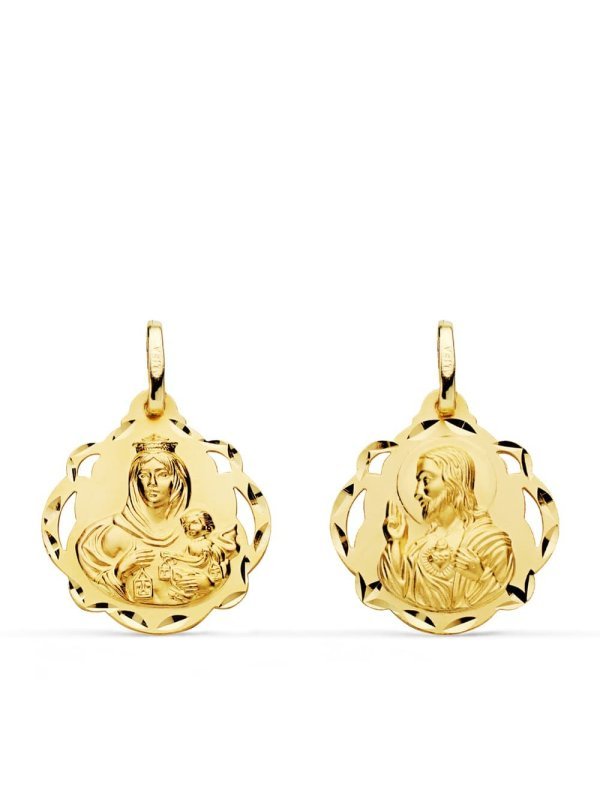 18K ESCAPULARIO PANDERETA VIRGEN DEL...