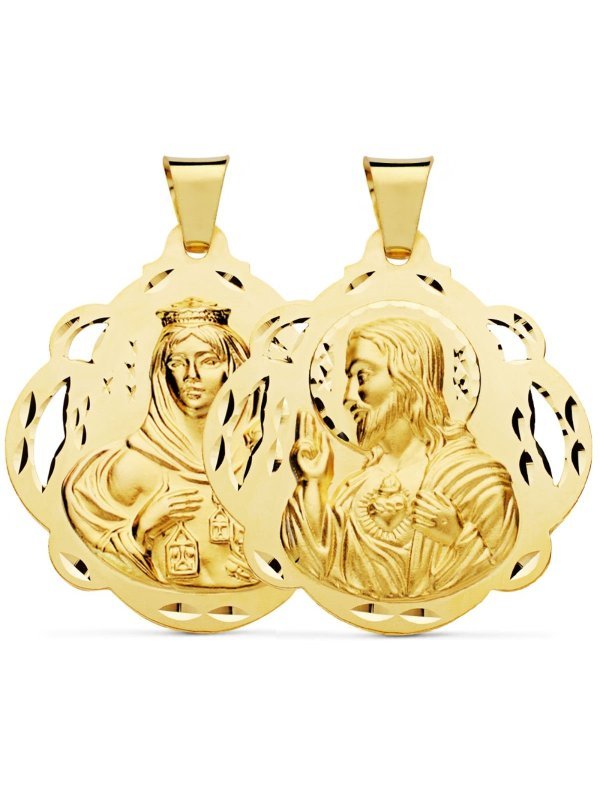 18K ESCAPULARIO VIRGEN DEL...