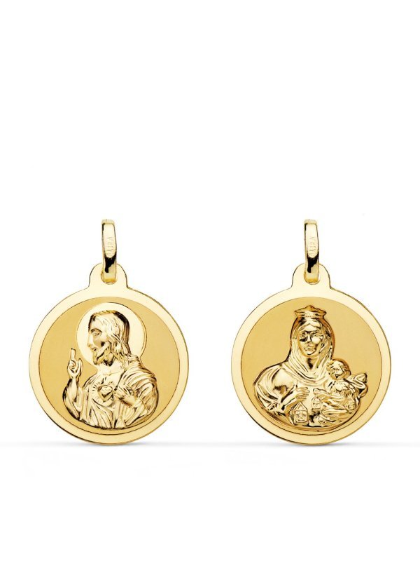 18K ESCAPULARIO BRILLO VIRGEN DEL...