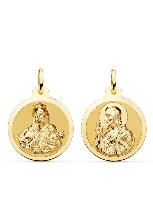 18K ESCAPULARIO BRILLO VIRGEN DEL...
