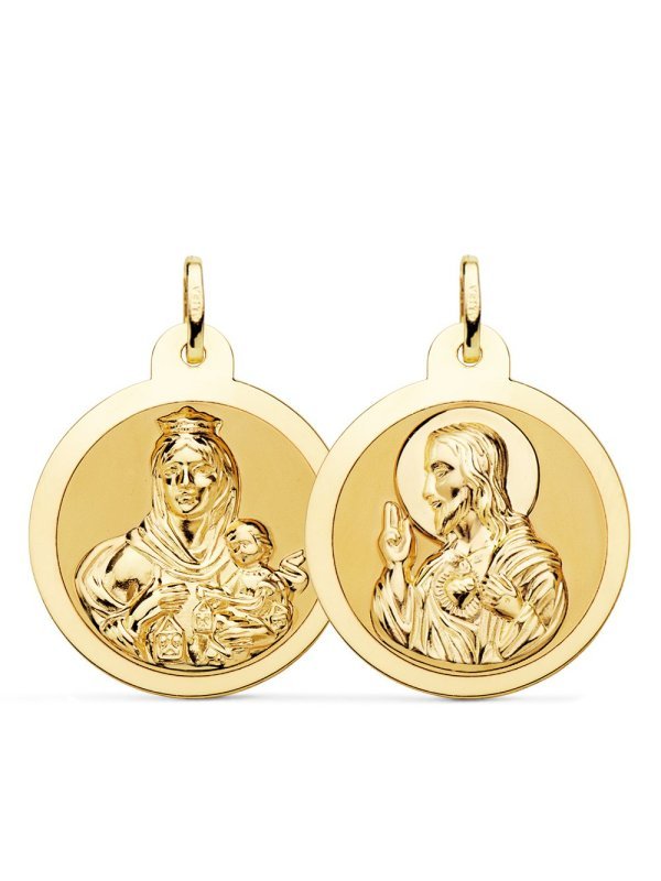18K ESCAPULARIO BRILLO VIRGEN DEL...