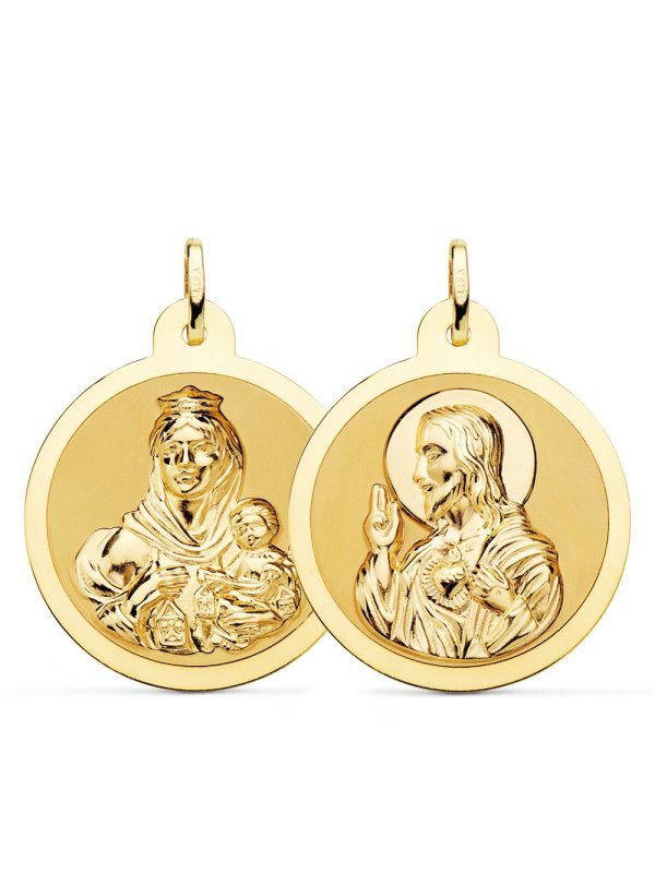 18K ESCAPULARIO BRILLO VIRGEN DEL...