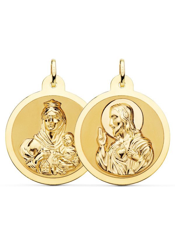 18K ESCAPULARIO BRILLO VIRGEN DEL...