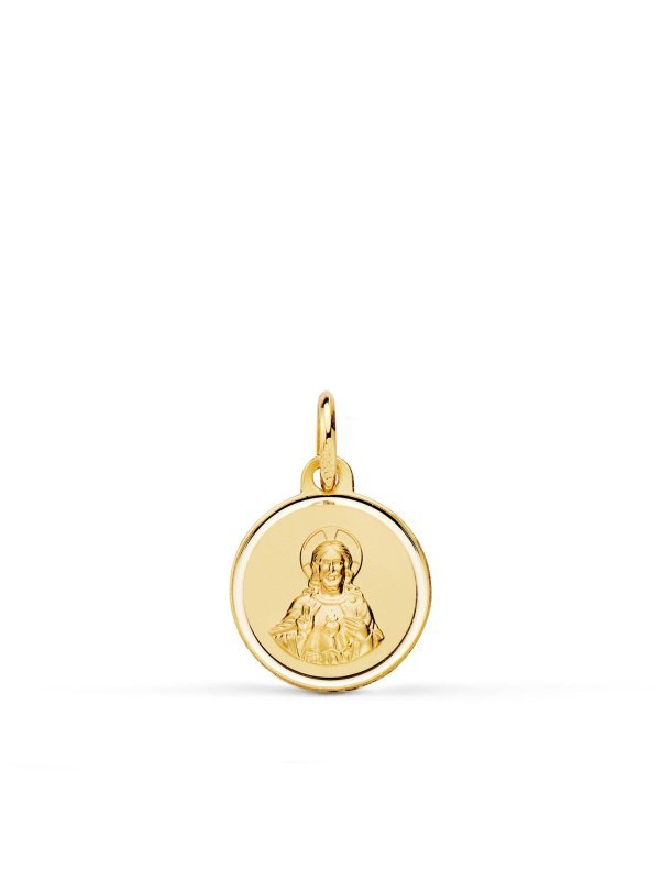 18K MEDALLA CRISTO SAGRADO CORAZON...