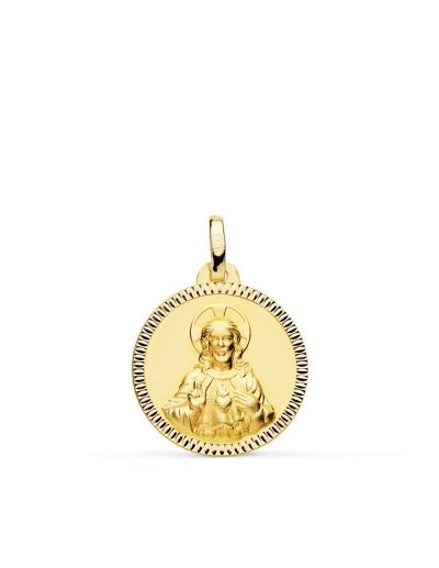 18K MEDALLA CRISTO SAGRADO...
