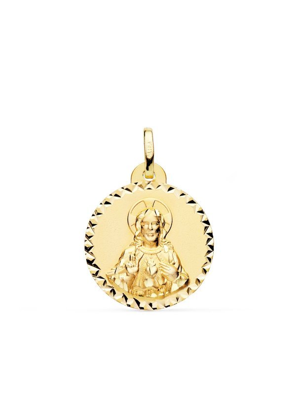18K MEDALLA CRISTO SAGRADO CORAZON...