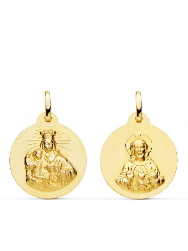 18K ESCAPULARIO VIRGEN DEL CARMEN Y...