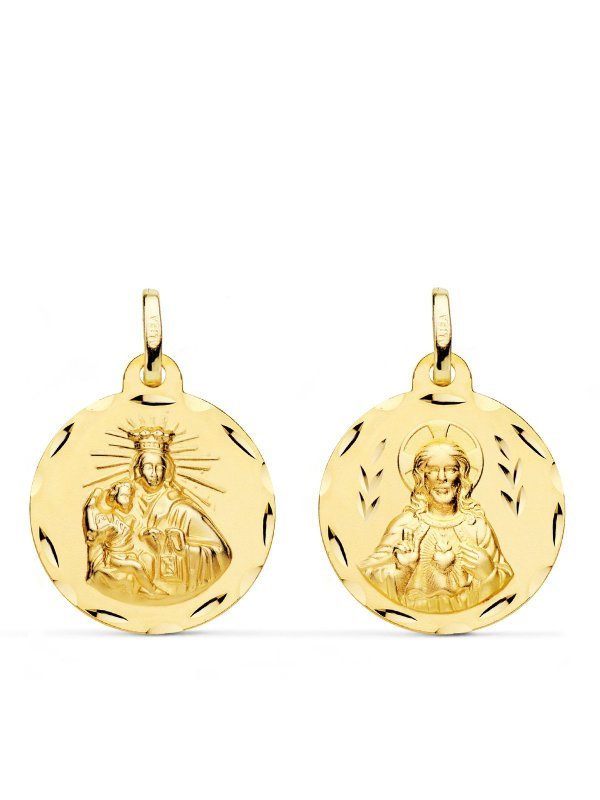 18K ESCAPULARIO CORAZON DE JESUS Y...