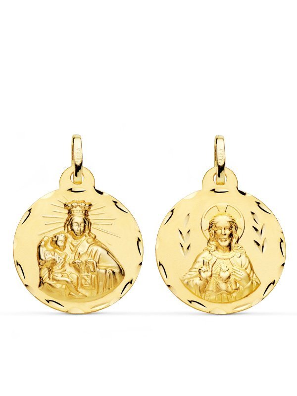 18K ESCAPULARIO CORAZON DE JESUS Y...