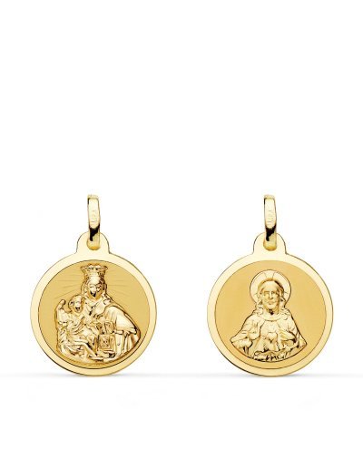 18K ESCAPULARIO VIRGEN DEL...