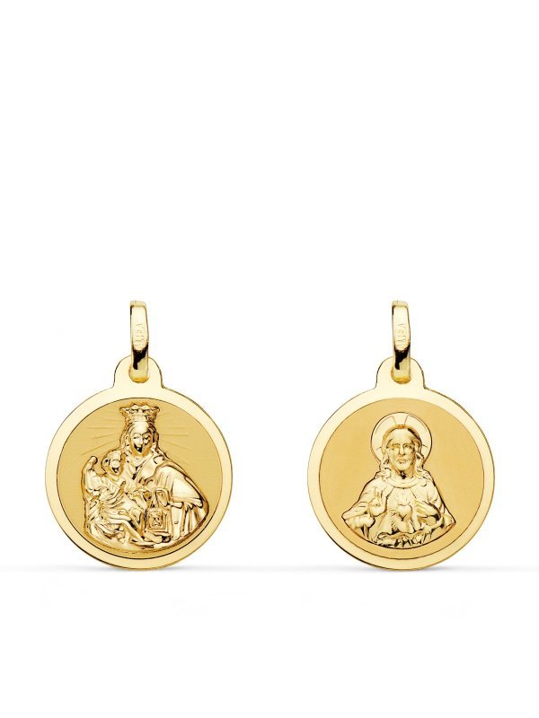 18K ESCAPULARIO VIRGEN DEL CARMEN Y...