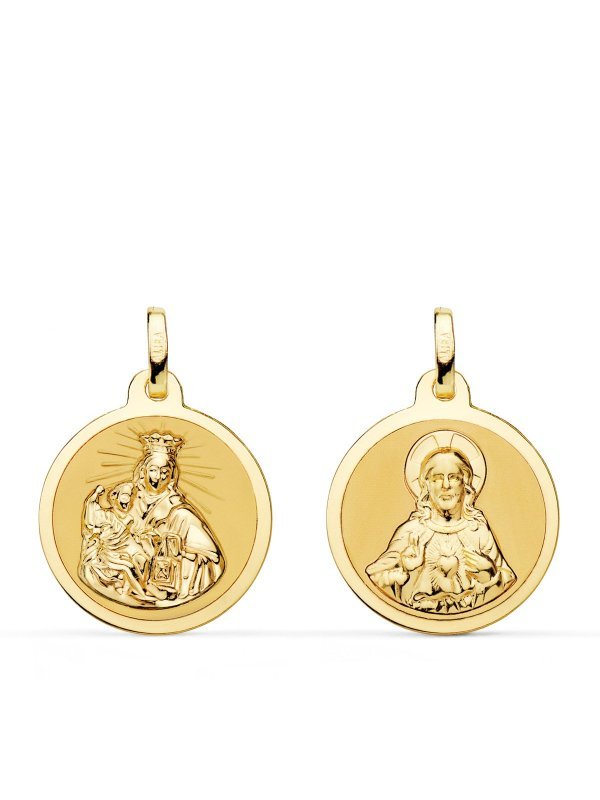 18K ESCAPULARIO VIRGEN DEL CARMEN Y...