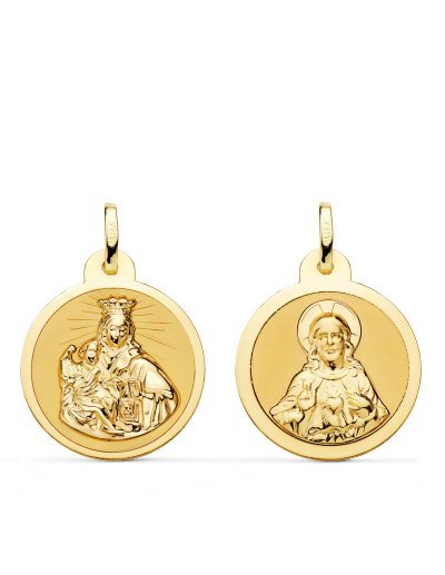 18K ESCAPULARIO VIRGEN DEL...