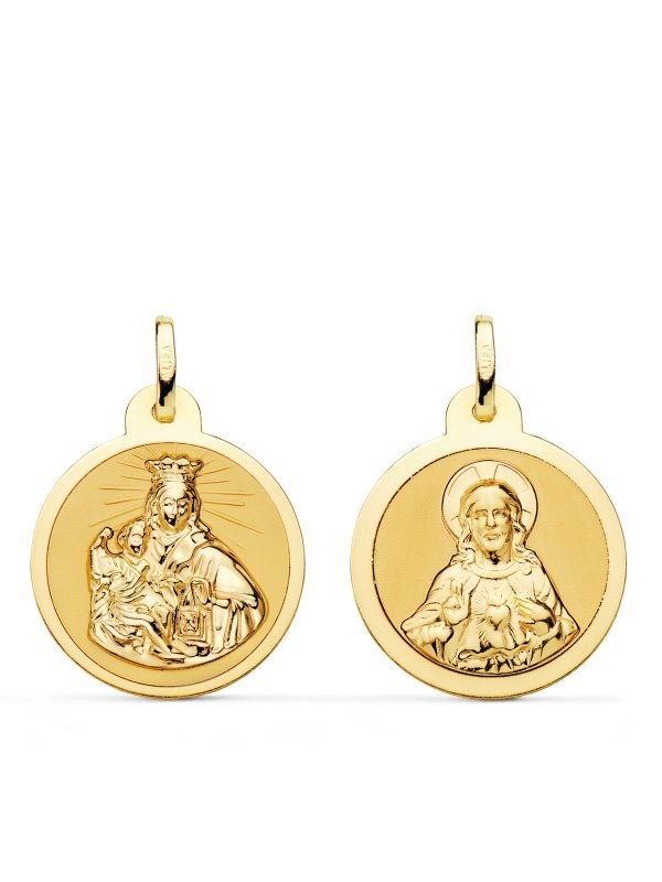 18K ESCAPULARIO VIRGEN DEL CARMEN Y...