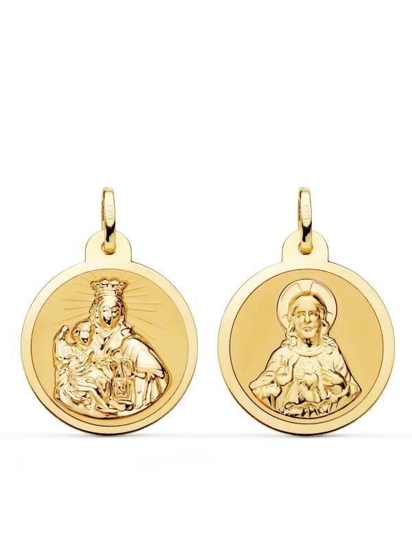 18K ESCAPULARIO VIRGEN DEL CARMEN Y...