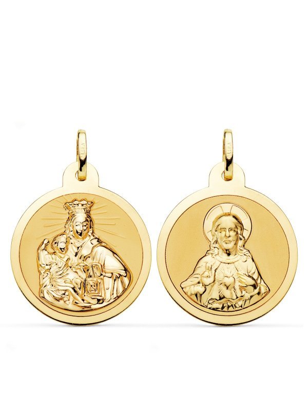 18K ESCAPULARIO VIRGEN DEL CARMEN Y...