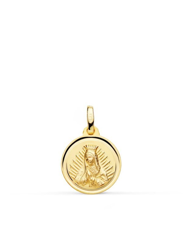 18K MEDALLA VIRGEN DE GUADALUPE 14 MM