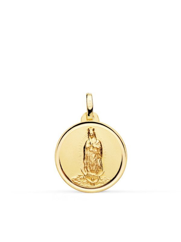 18K MEDALLA VIRGEN DE GUADALUPE BISEL...