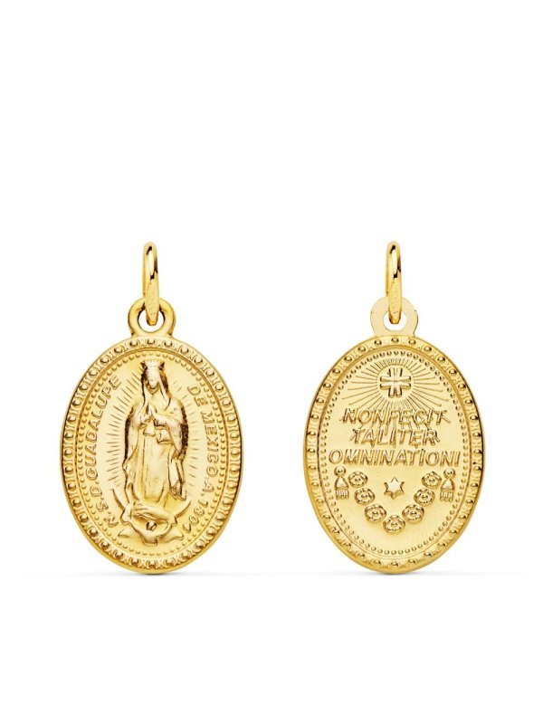 18K MEDALLA VIRGEN DE GUADALUPE OVAL...