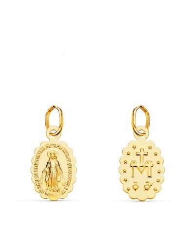 18K MEDALLA VIRGEN DE LA...